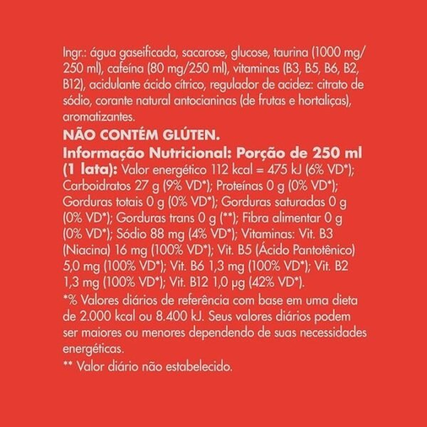Pack de 4 Latas Red Bull Energético, Melancia, 250 ml - Imagem 2